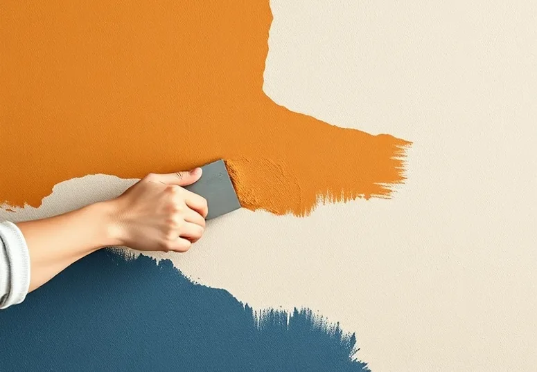 Application d'un enduit décoratif à la lisseuse sur un mur